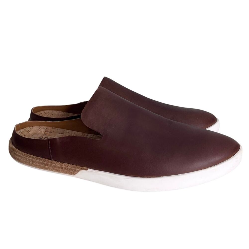 Kork-Ease Phoebe Leather Mule Slip On Clogs Brown 9M Comfort Shoes